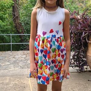 Sunshine Swing Rainbow Heart Dress